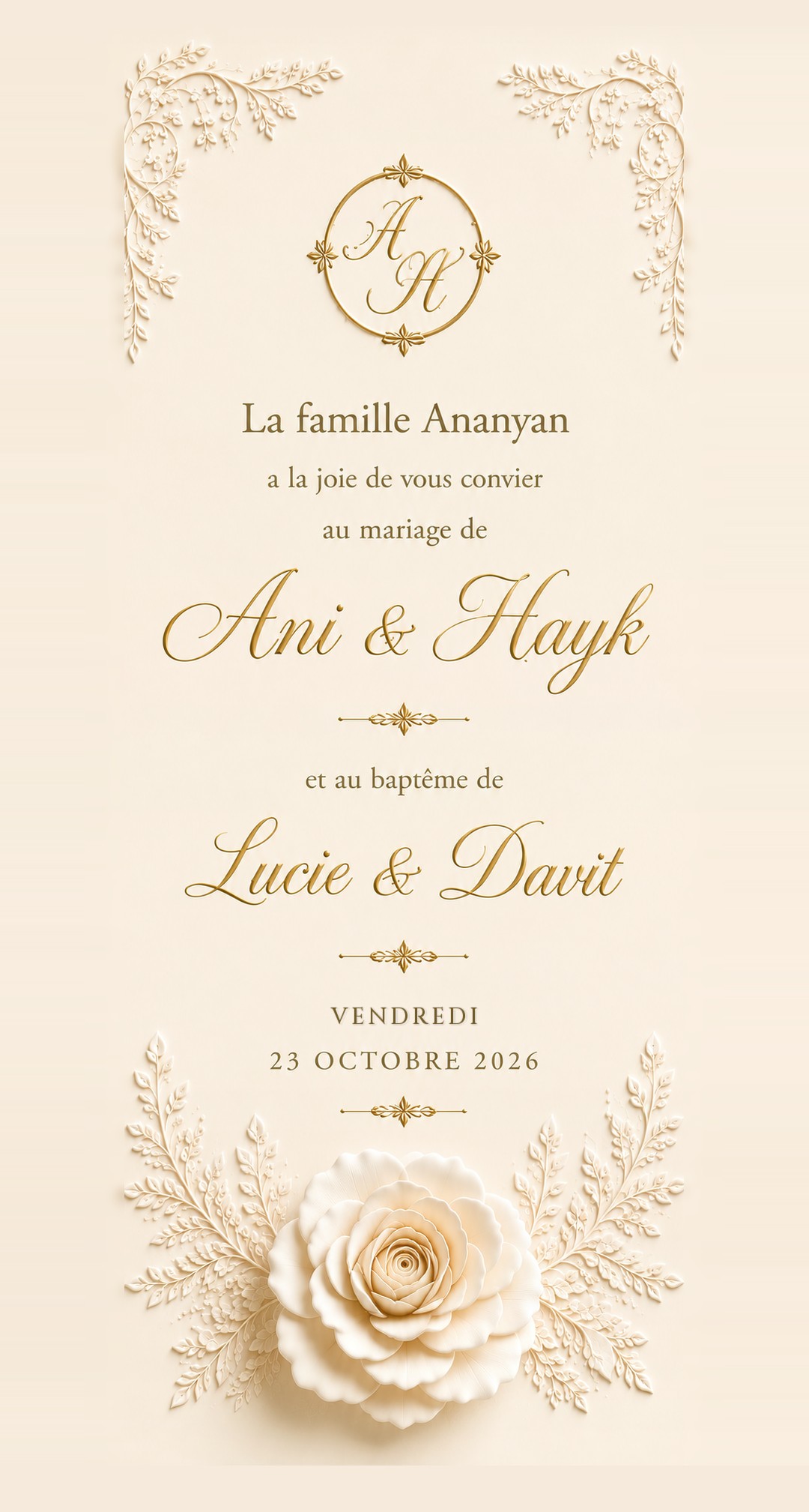L'annonce — Ani & Hayk, Lucie & Davit