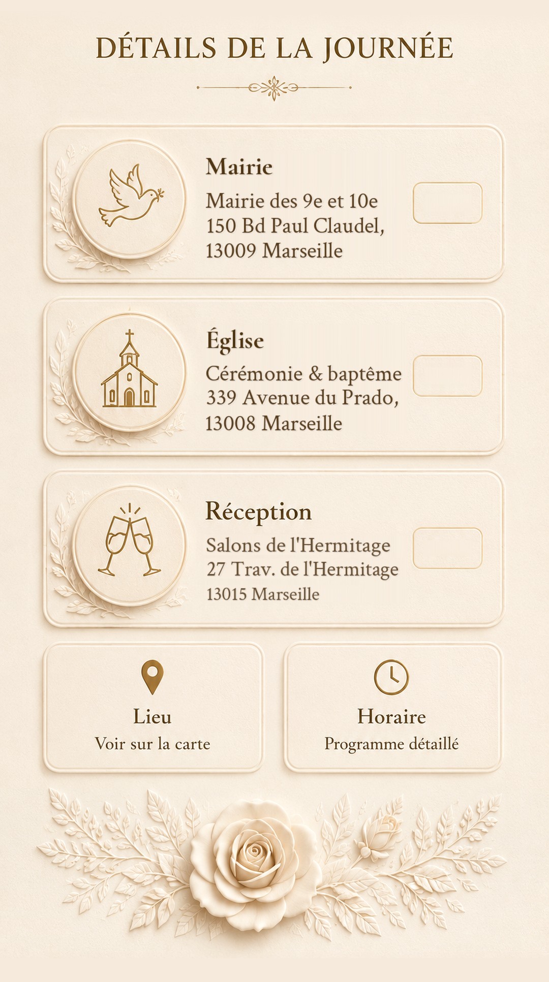 Détails de la journée